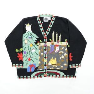 Vintage Storybook Knits Ugly Christmas Sweater